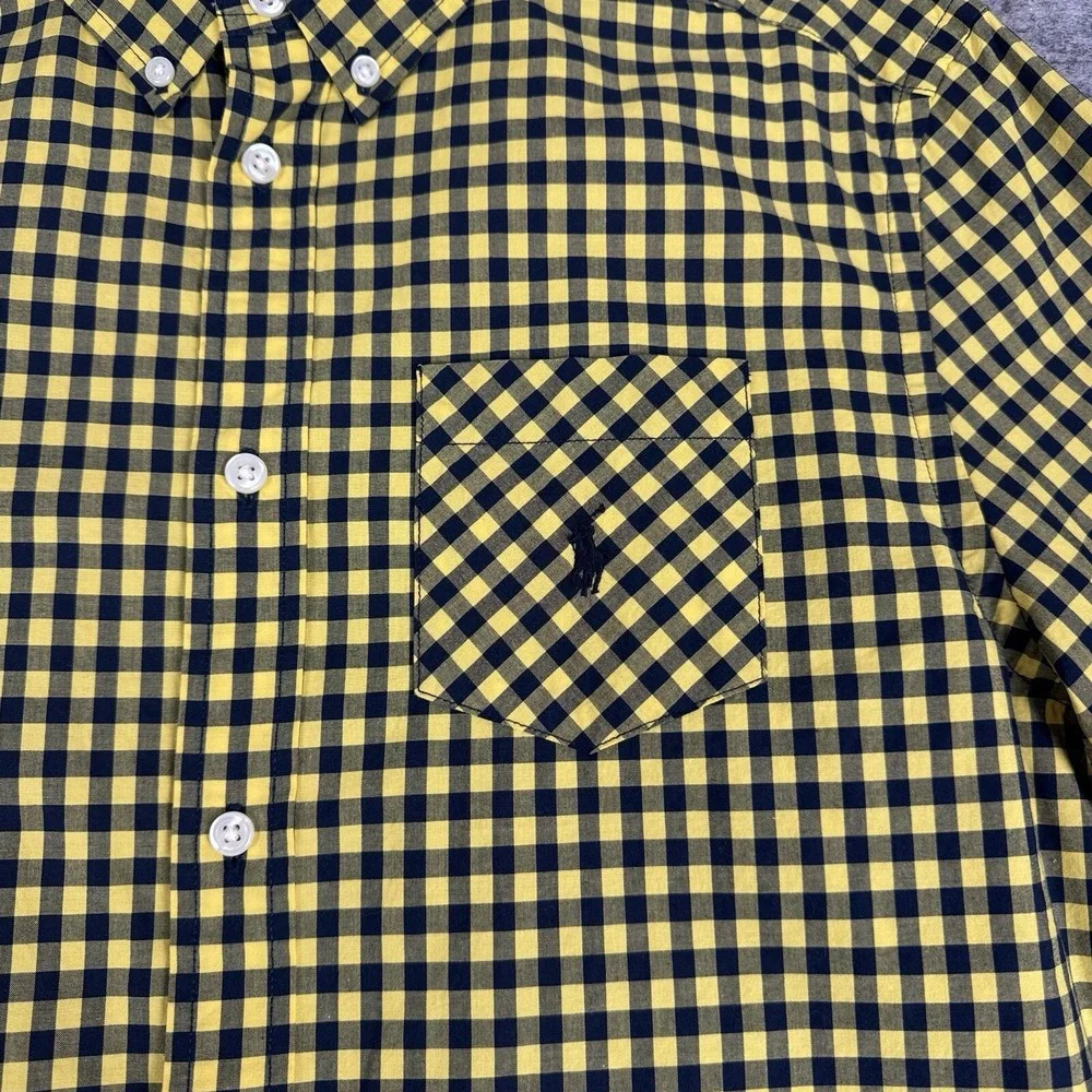 Ralph Lauren Button Down Shirt Long Sleeve Plaid Check Boys XL